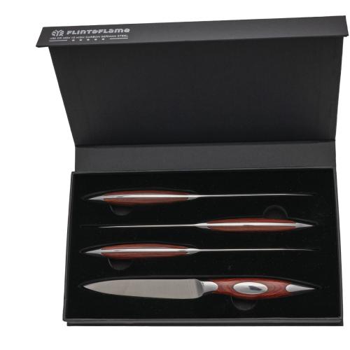 4 Pc Steak KNife Set in Black Card Gift Box