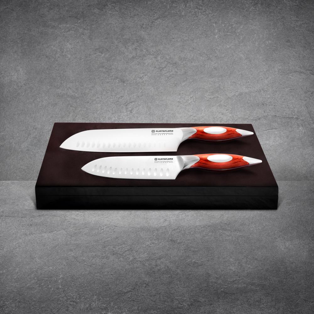 2pc Classic Series Santoku Set In Wood Box