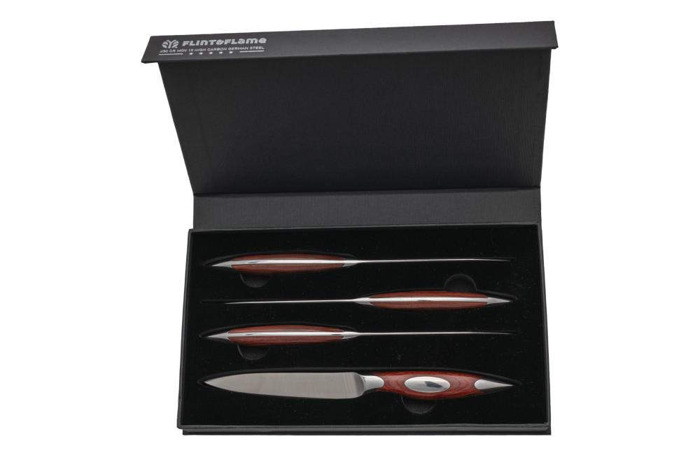 4 Pc Steak KNife Set in Black Card Gift Box