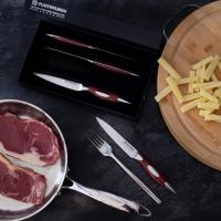 4 Pc Steak KNife Set in Black Card Gift Box