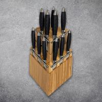 13pc PRO Series Sportsman Knife Set with Rubber Wood Block